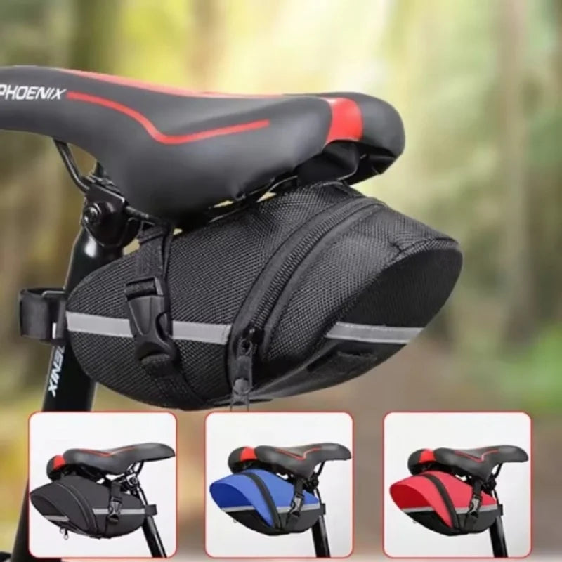 Bicycle Saddle Bag Rainproof Cycling Seat Tail Pouch Storage Accessory