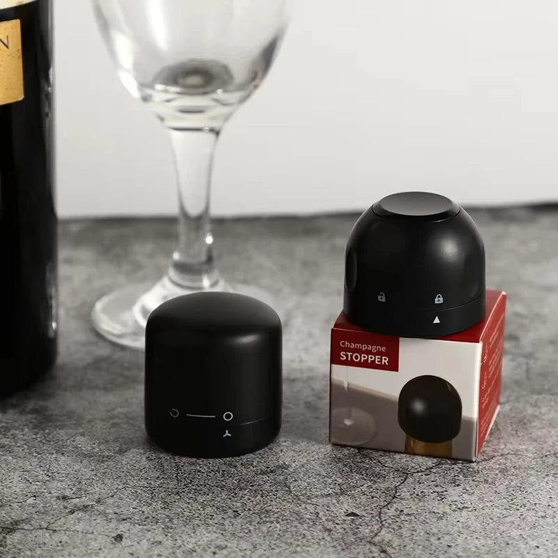 Rotating Wine and Champagne Bottle Stopper Leak Proof Sealing Plug