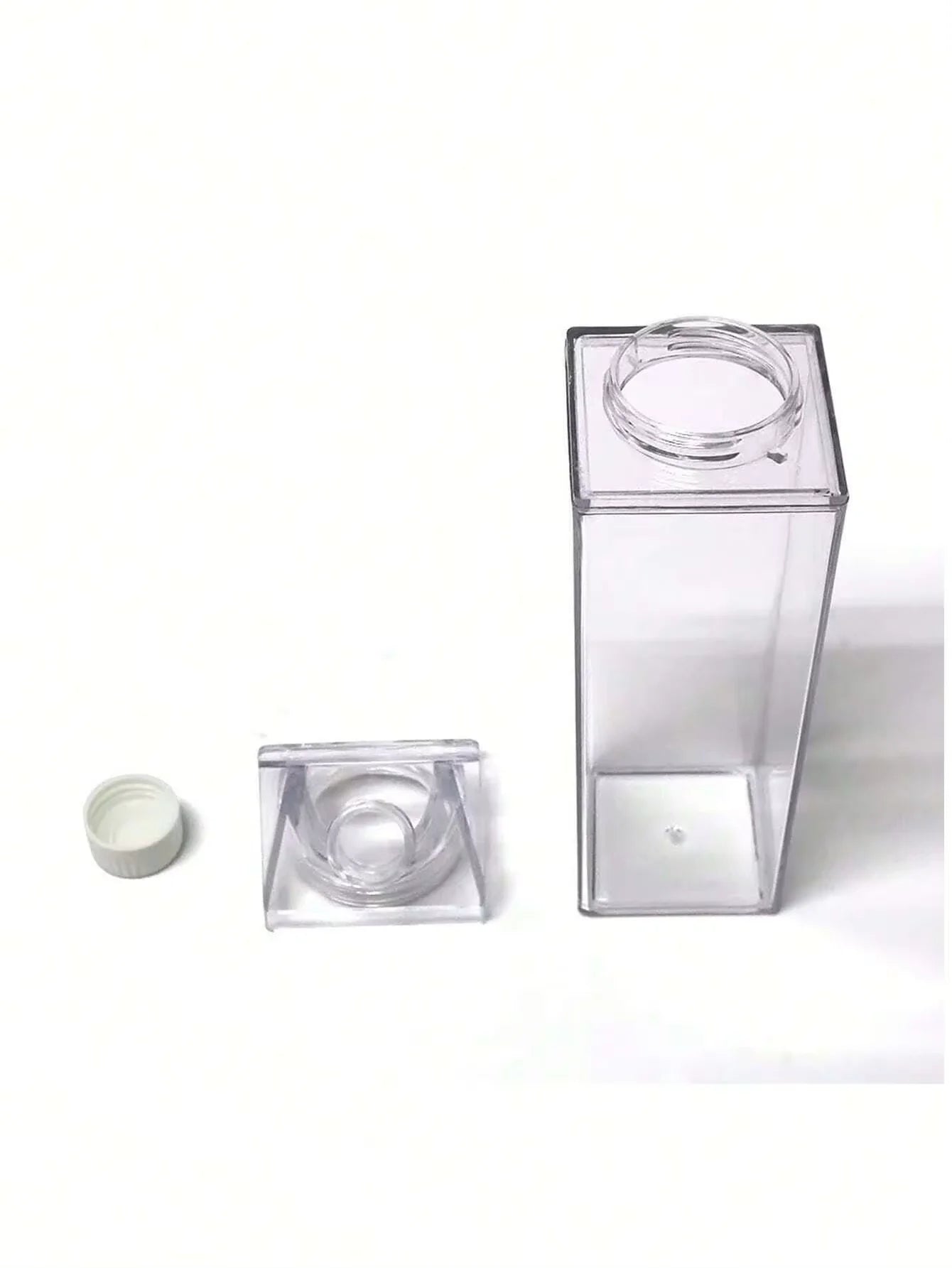 Clear Milk Carton Water Bottle Portable Juice Container 500ml 1000ml - 4