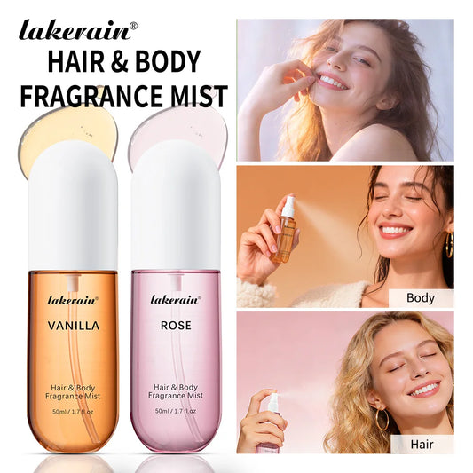 Vanilla Rose Hair And Body Fragrance Mist Travel Spray Perfume