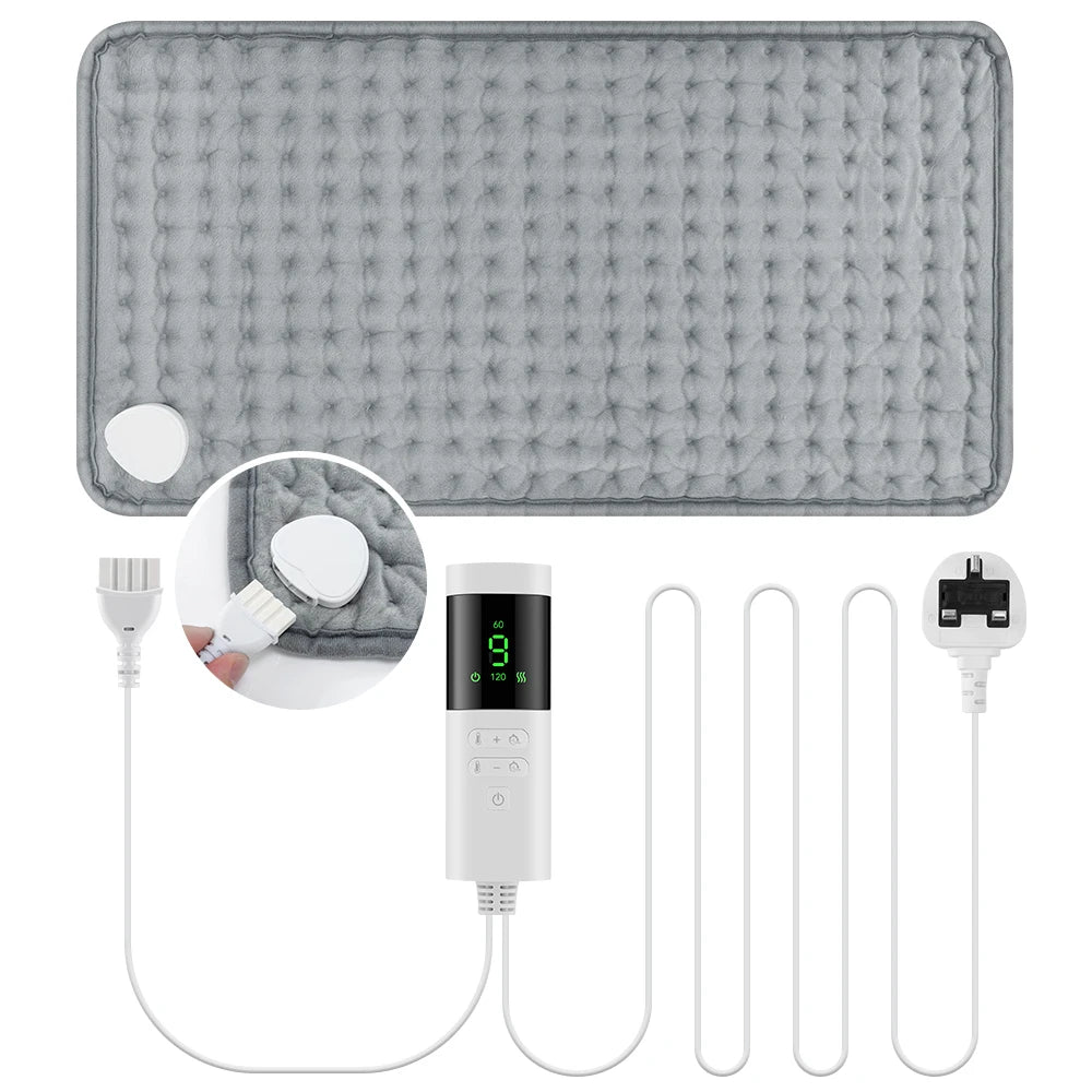 Electric Heating Pad 9 Heat Settings Soft Washable Heated Mat - 17