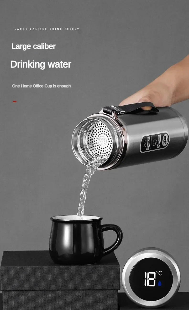 SoftAura Smart Thermos Bottle LED Temperature Display Vacuum Flask 500ml - 15
