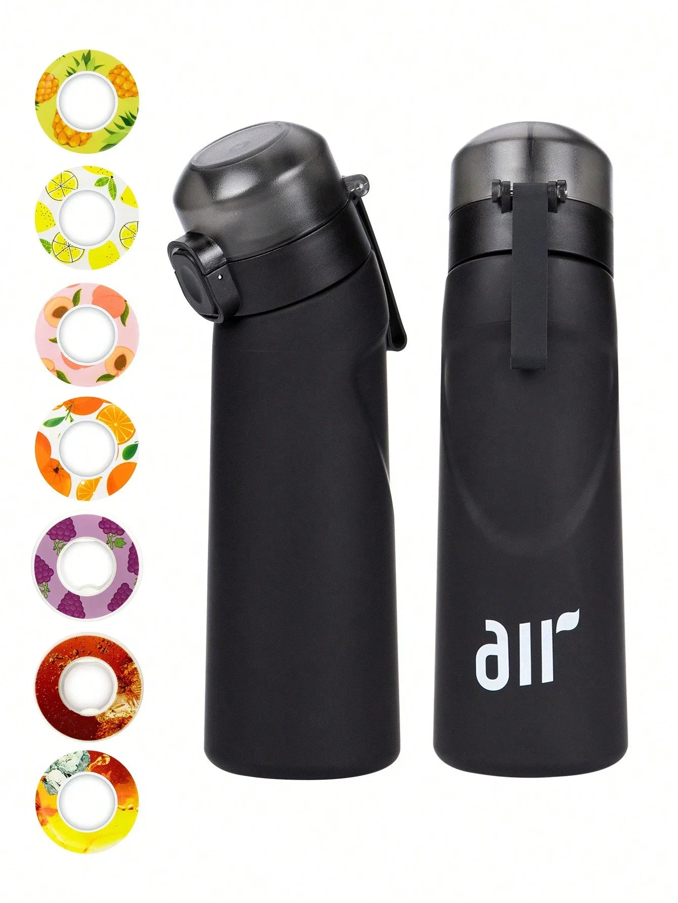 Aromatherapy Sport Water Bottle with Flavor Pods Leak Proof Straw Cup - 1