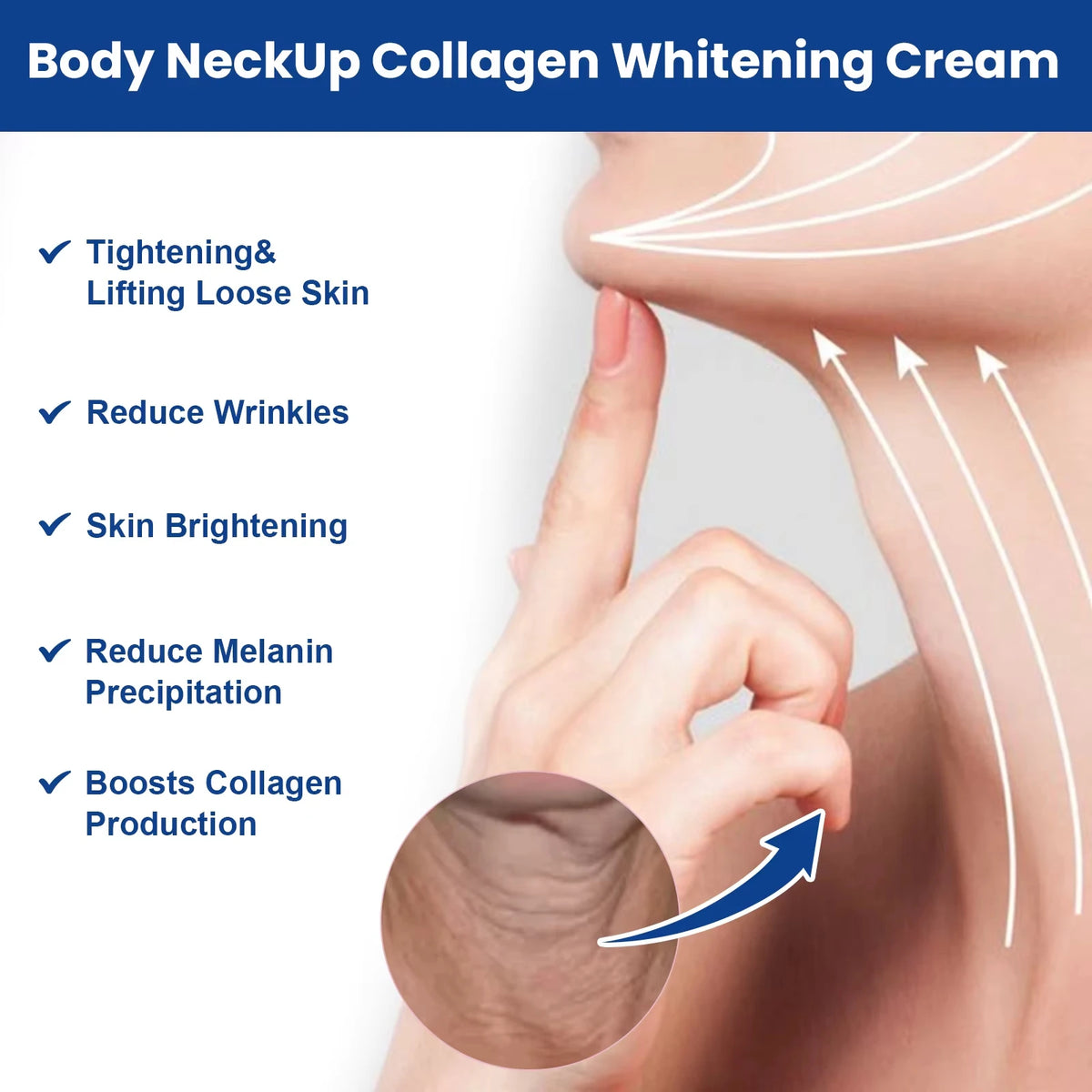 Neck Firming Protein Cream Anti-Aging Moisturizer Skin Tightening Care