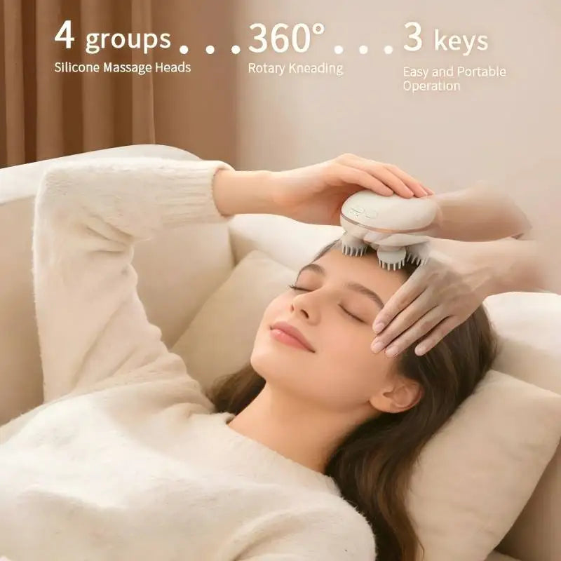 Cordless EMS Scalp Massager Electric Head Massager Body Scratcher - 5