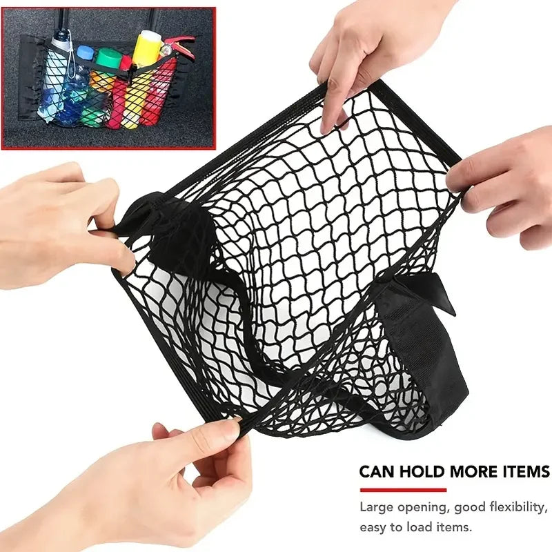Car Trunk Storage Net Elastic Mesh Organizer Seat Back Cargo Net - 6