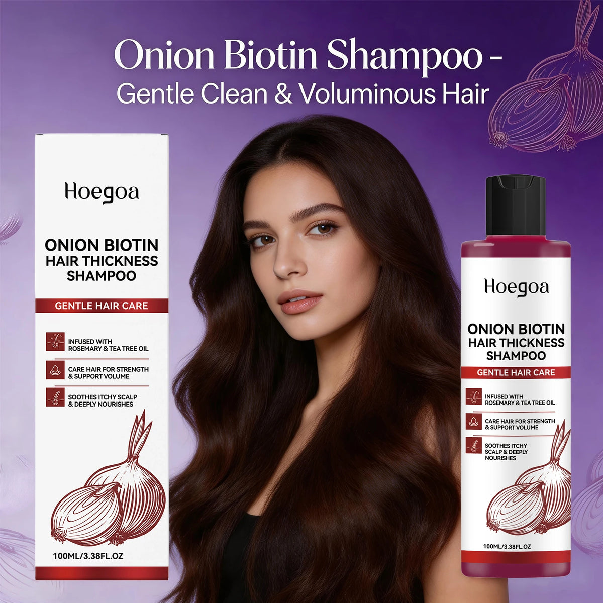 Onion Biotin Shampoo Nourishing Anti Hair Loss Scalp Cleanser