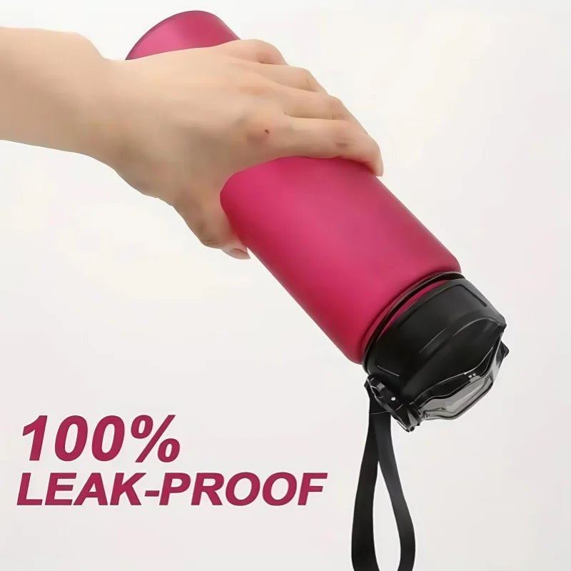 750ml Motivational Water Bottle Leak Proof Sports Gym Cup with Straw - 4
