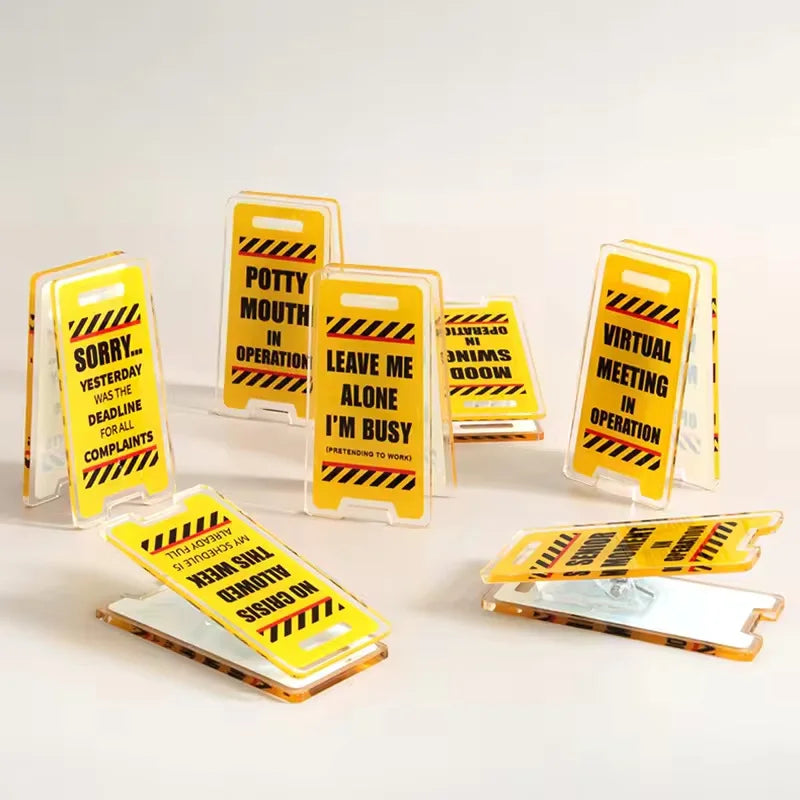 Leave Me Alone Busy Acrylic Desk Sign Funny Office Gift Desktop Decor