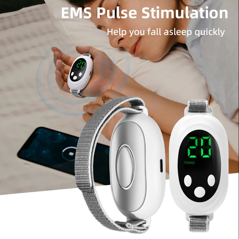 Microcurrent Sleep Aid Device EMS Insomnia Relief Palm Massager