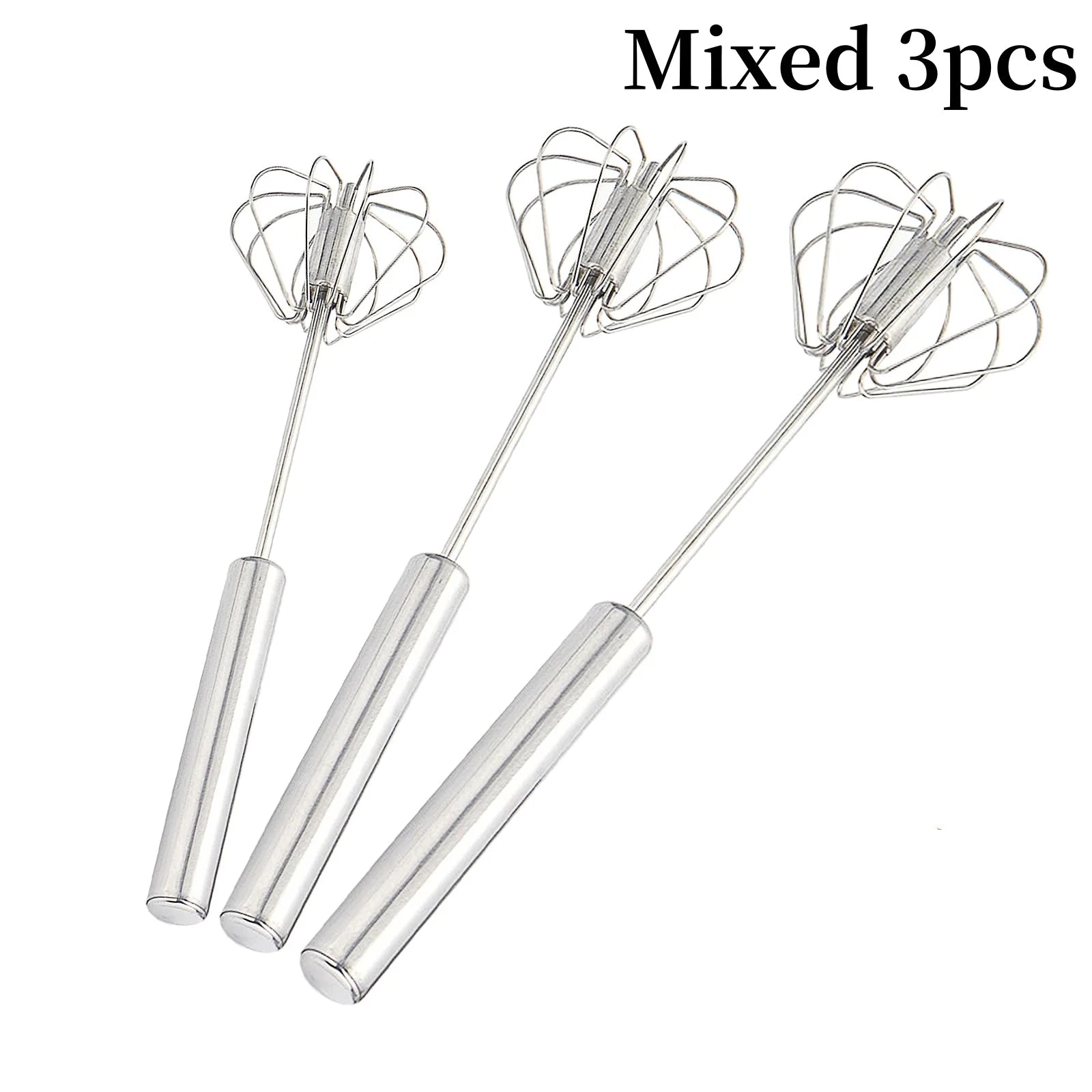 Stainless Steel Semi Automatic Egg Beater Kitchen Hand Whisk Mixer