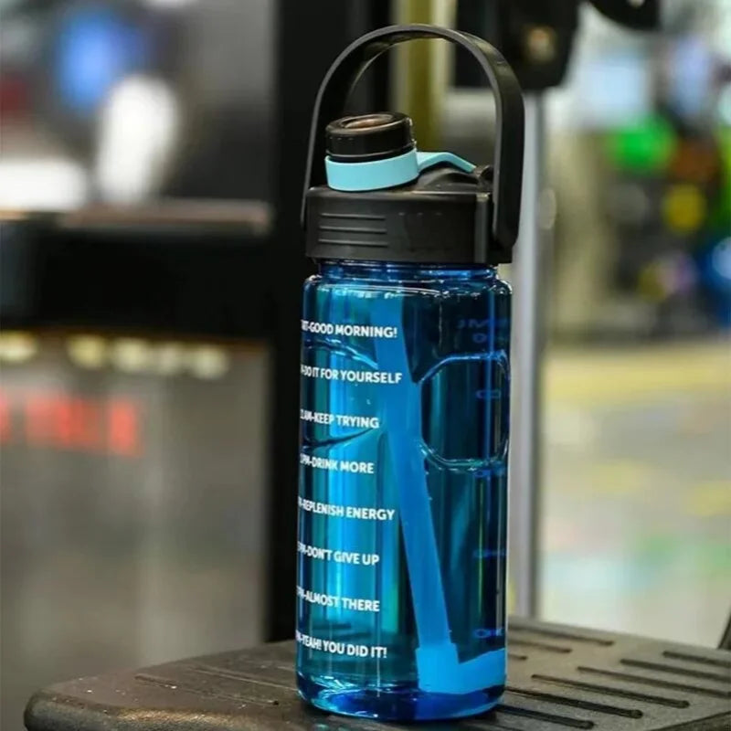 1.5L Sports Water Bottle Leak Proof Motivational Jug with Straw - 7