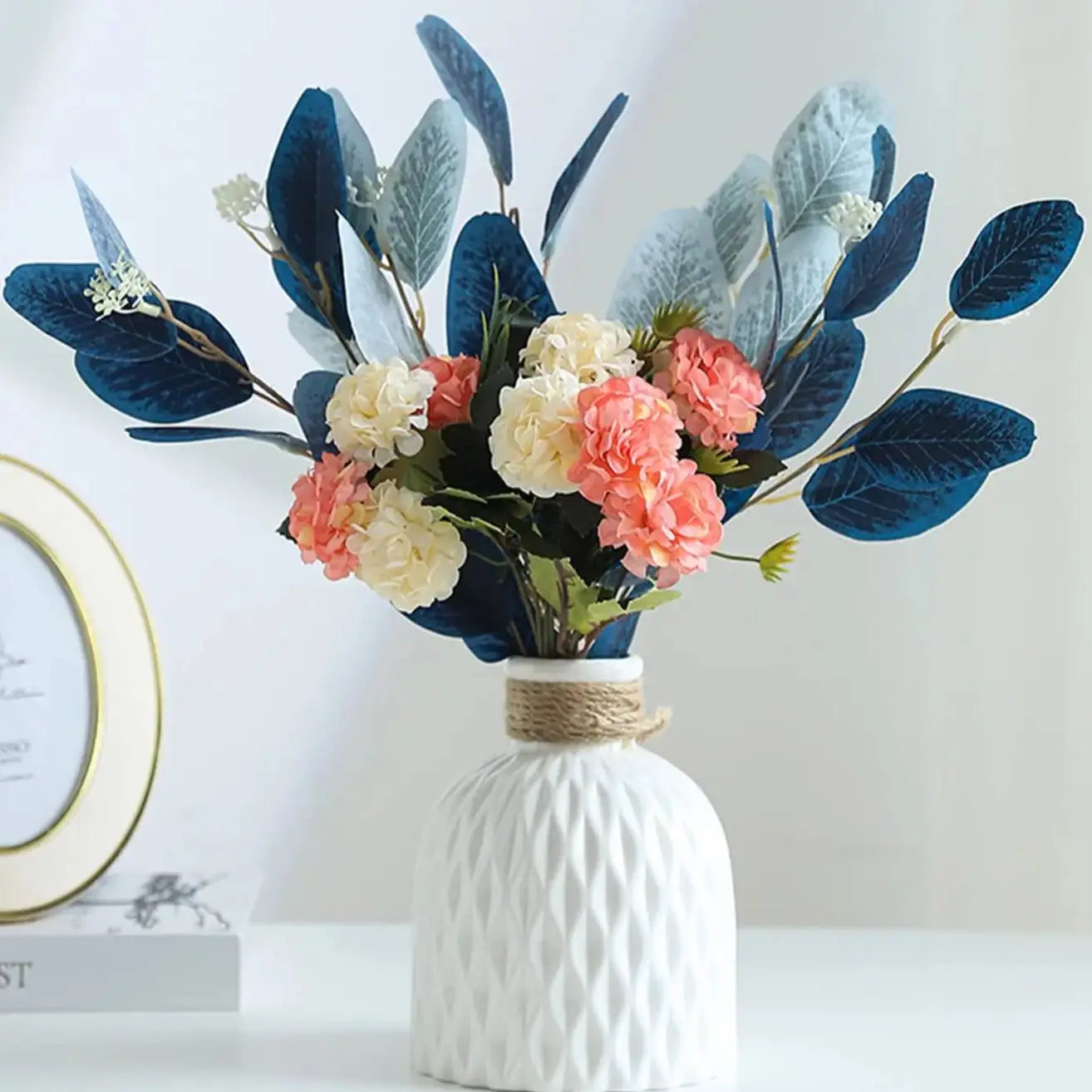 Modern Nordic Rope Plastic Flower Vase Decorative Desktop Ornament