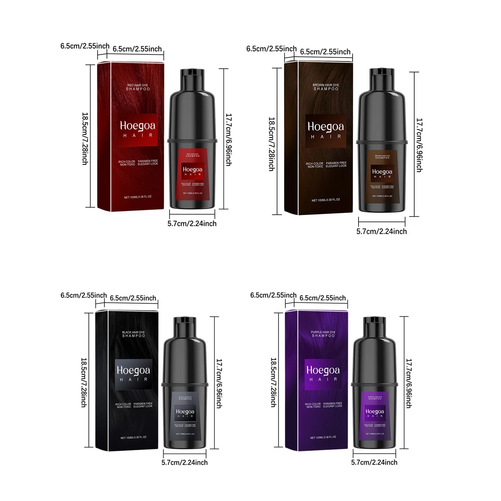HOEGOA Nourishing Hair Dye Shampoo Coloring Treatment - 8