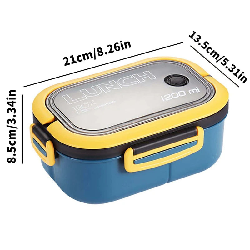 1200ML 2-Layer Bento Lunch Box Portable Leakproof Food Container