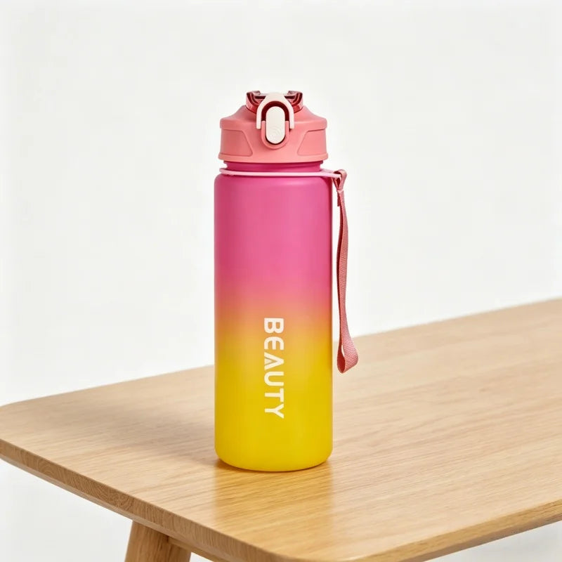 600ml Frosted Water Bottle Leak Proof Sport Flask for Gym and Office