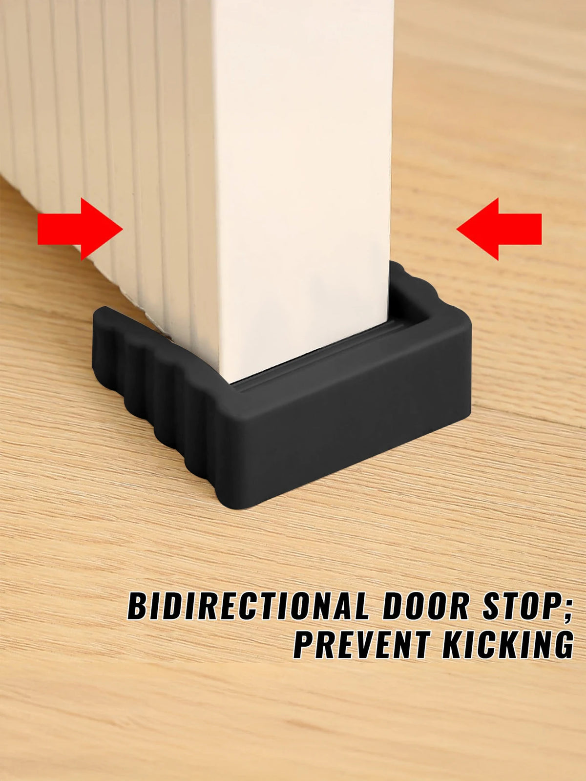 Anti-Slip Door Stopper Rubber Door Wedge Floor Protector Set