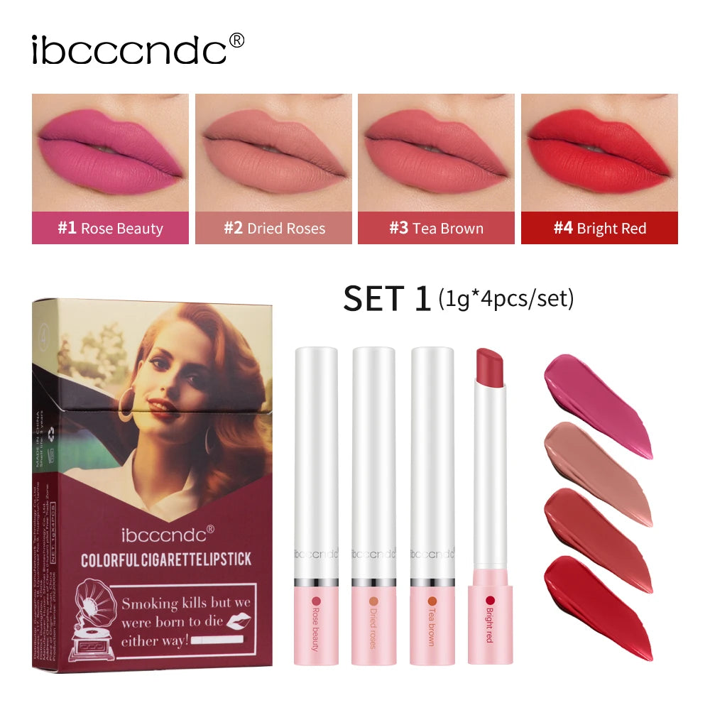 Matte Lipstick Set Waterproof Long Lasting Lip Tint Makeup