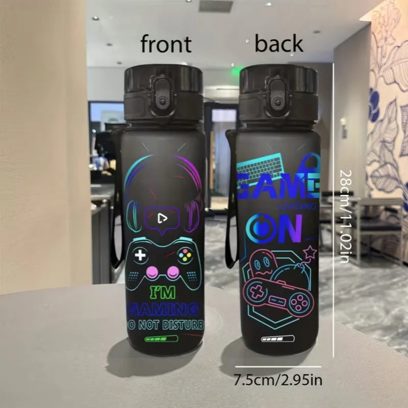 3D Printed Gaming Water Bottle Large Capacity Portable Sports Flask