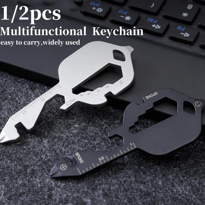 13-in-1 Stainless Steel Keychain Multitool Portable EDC Repair Gadget