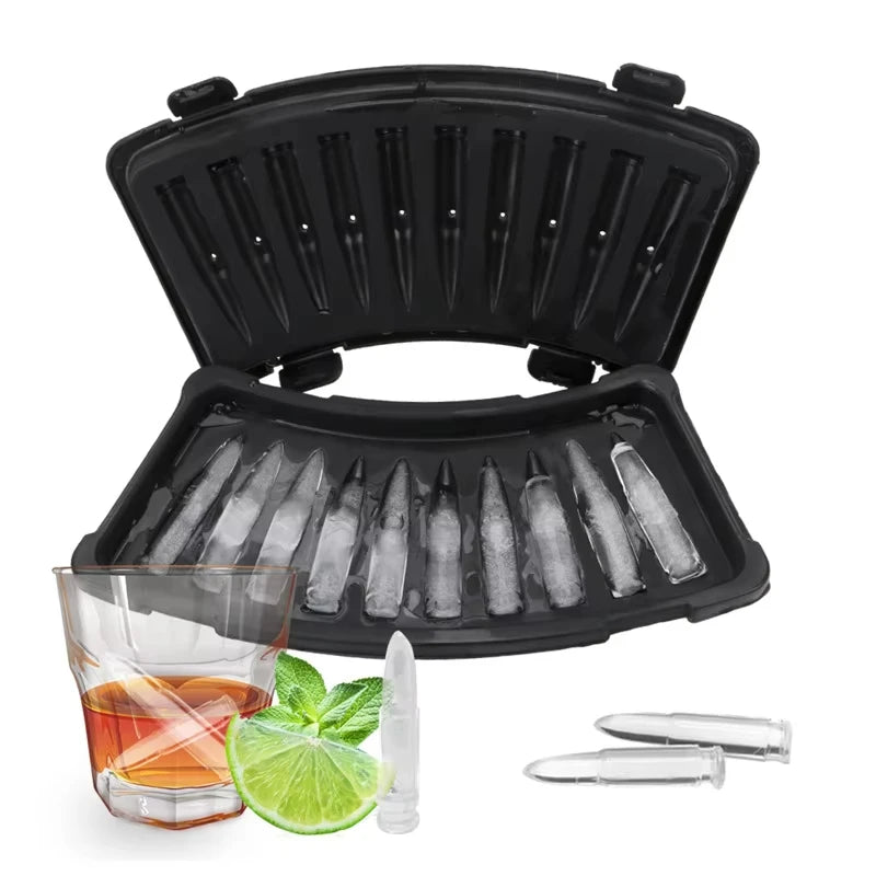 Bullet Ice Cube Tray Silicone Mold for Whiskey Cocktails and Parties - 7