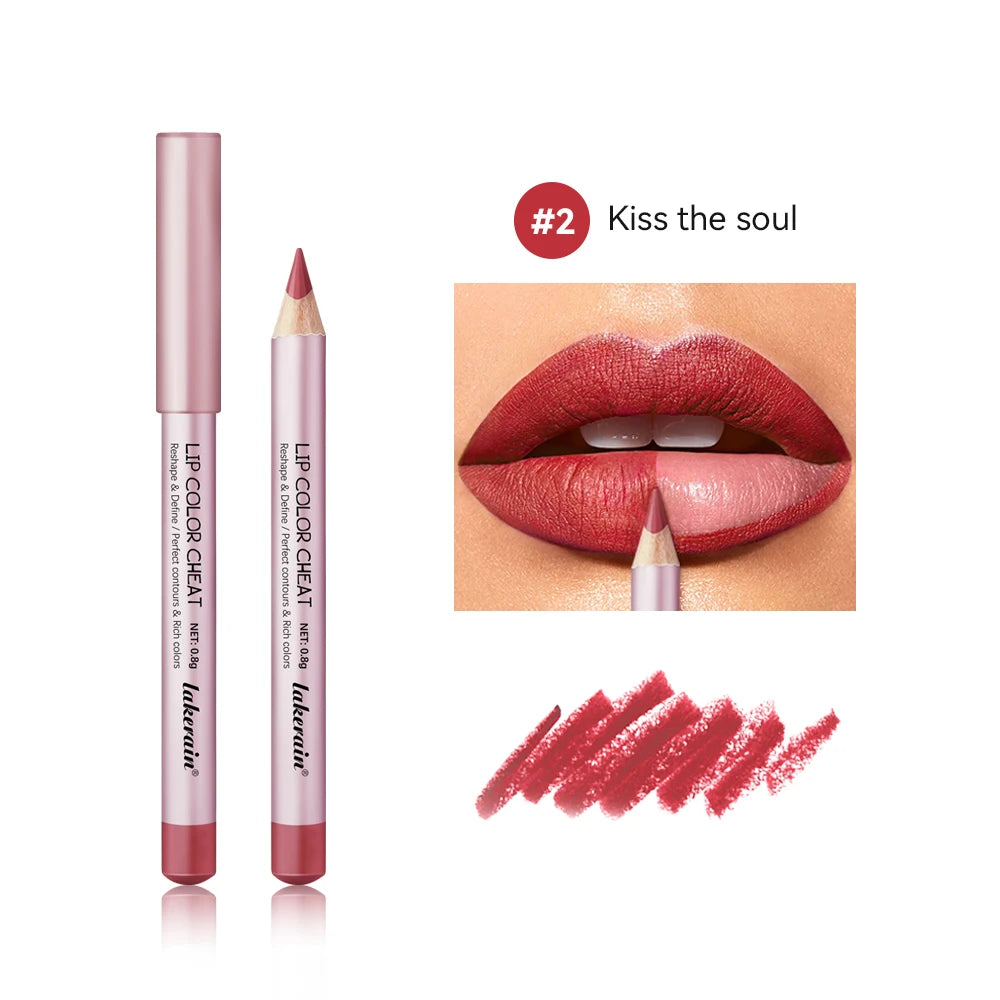 Matte Lip Pencil Waterproof Brown Lip Liner Stain - 21