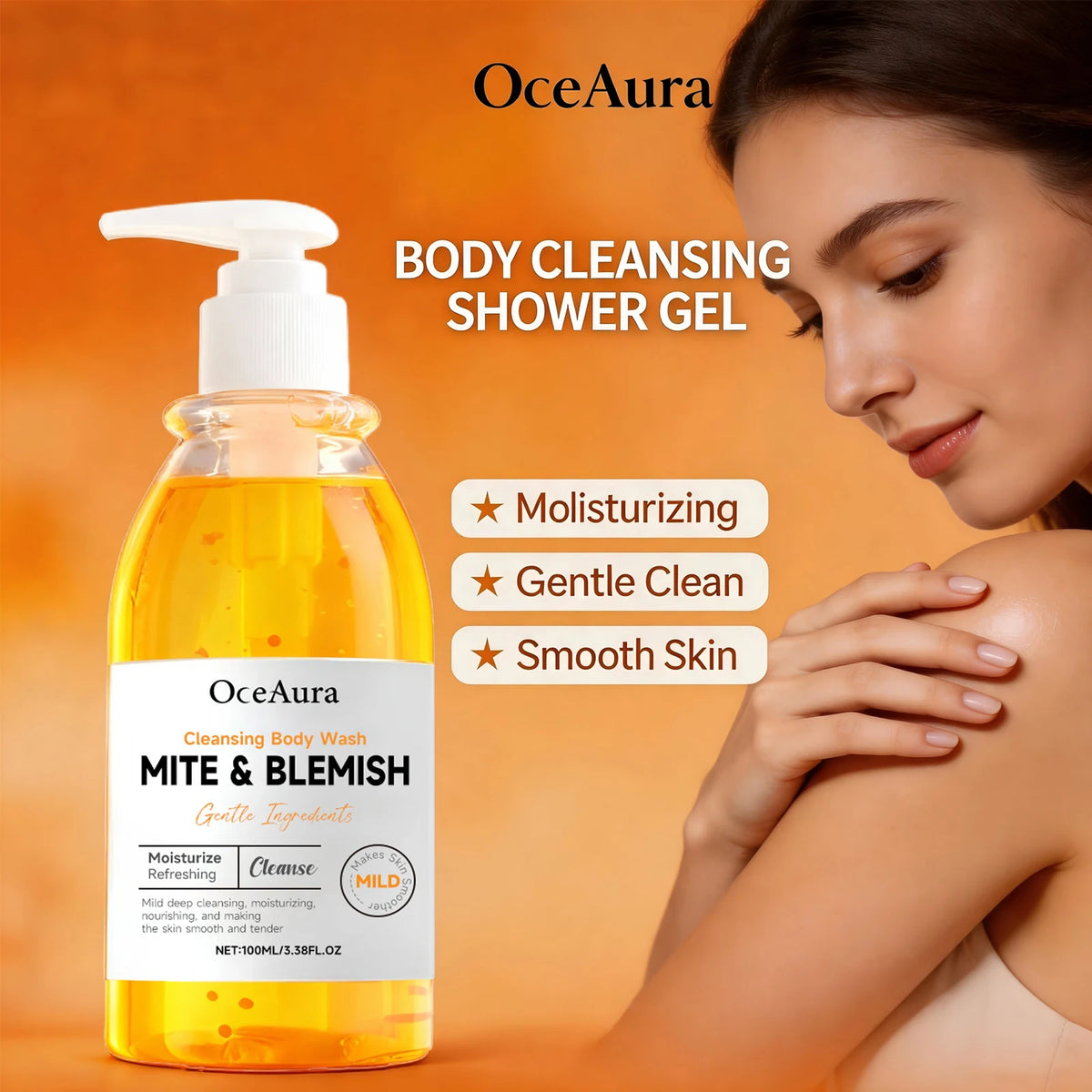 Anti Mite Acne Control Cleansing Body Wash Shower Gel