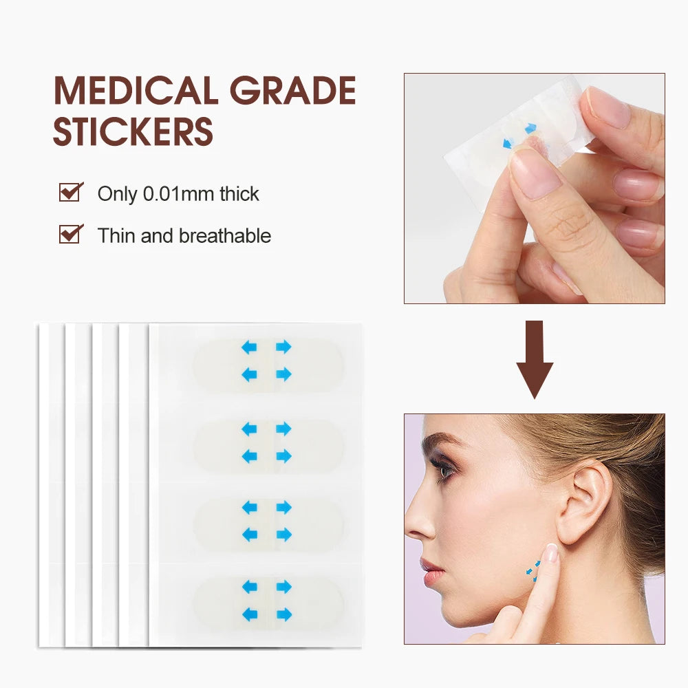 Invisible V Face Lifting Tapes Wrinkle Removal Stickers