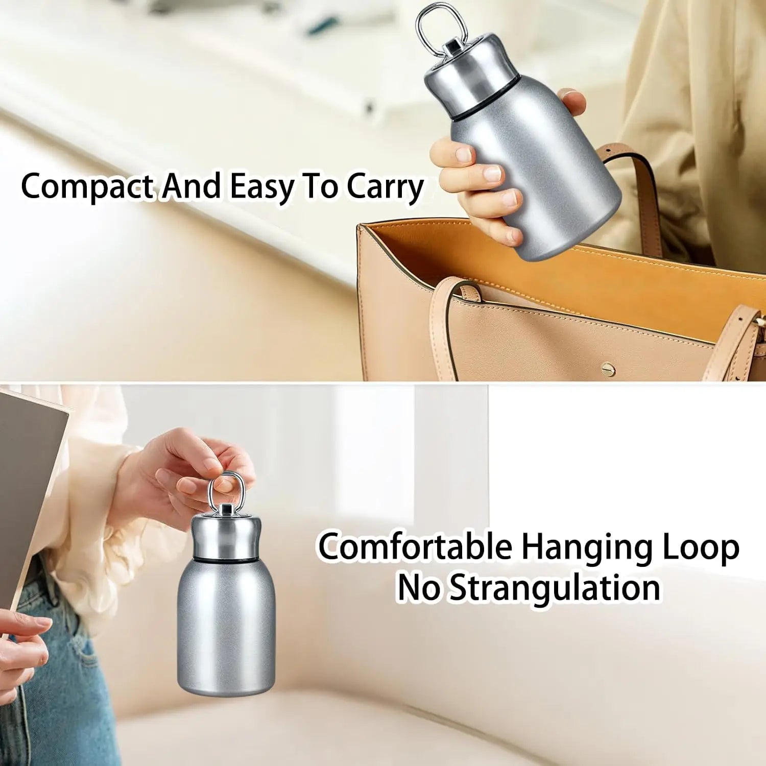 Mini Stainless Steel Vacuum Insulated Water Bottle Travel Coffee Flask - 6