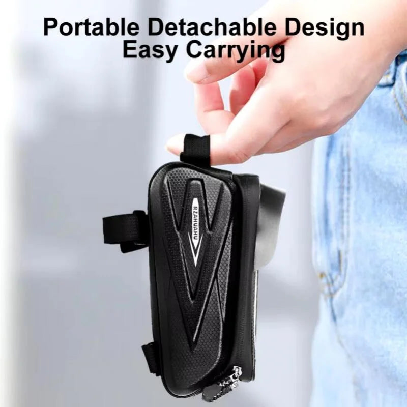 Waterproof Bike Phone Bag MTB Top Tube Frame Pouch with Touch Screen - 5