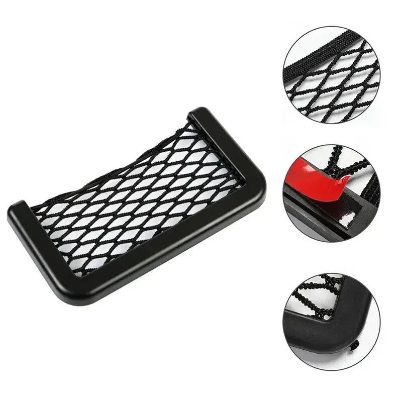 Car Mesh Pocket Organizer In-Car Storage Net for Phone and Sundries