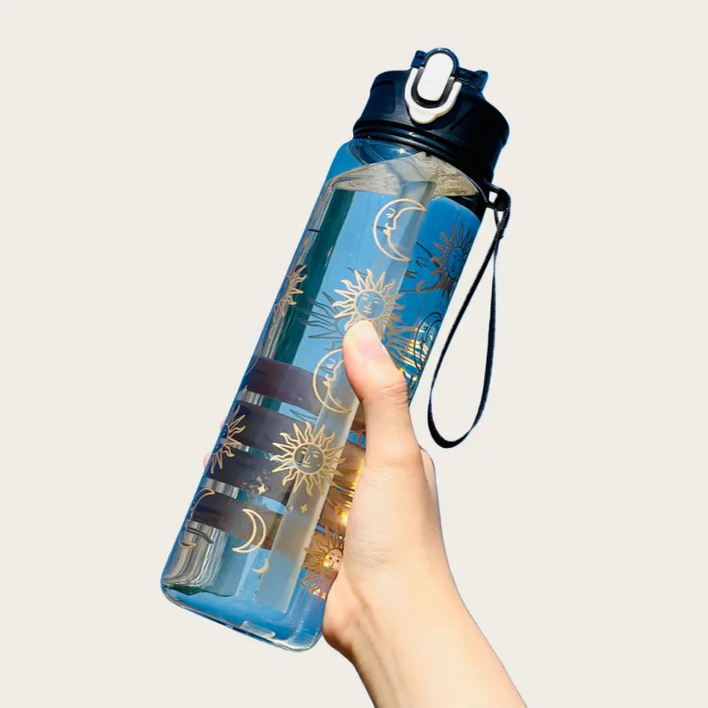 800ml Sports Water Bottle Motivational Fitness Cup with Time Marker - 26
