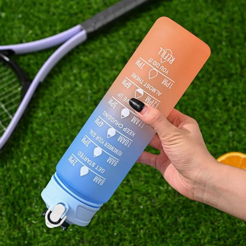 750ml Motivational Sports Water Bottle Leak Proof Fitness Tracker Cup - 10