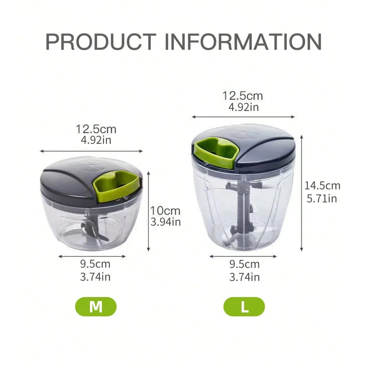 Manual Food Chopper Hand Pull Vegetable Mincer and Meat Blender