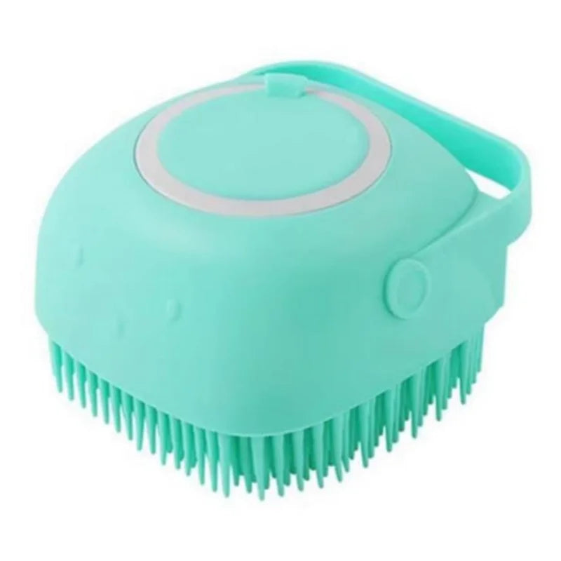 Silicone Bath Brush Body Scrubber with Soap Dispenser Massage Comb