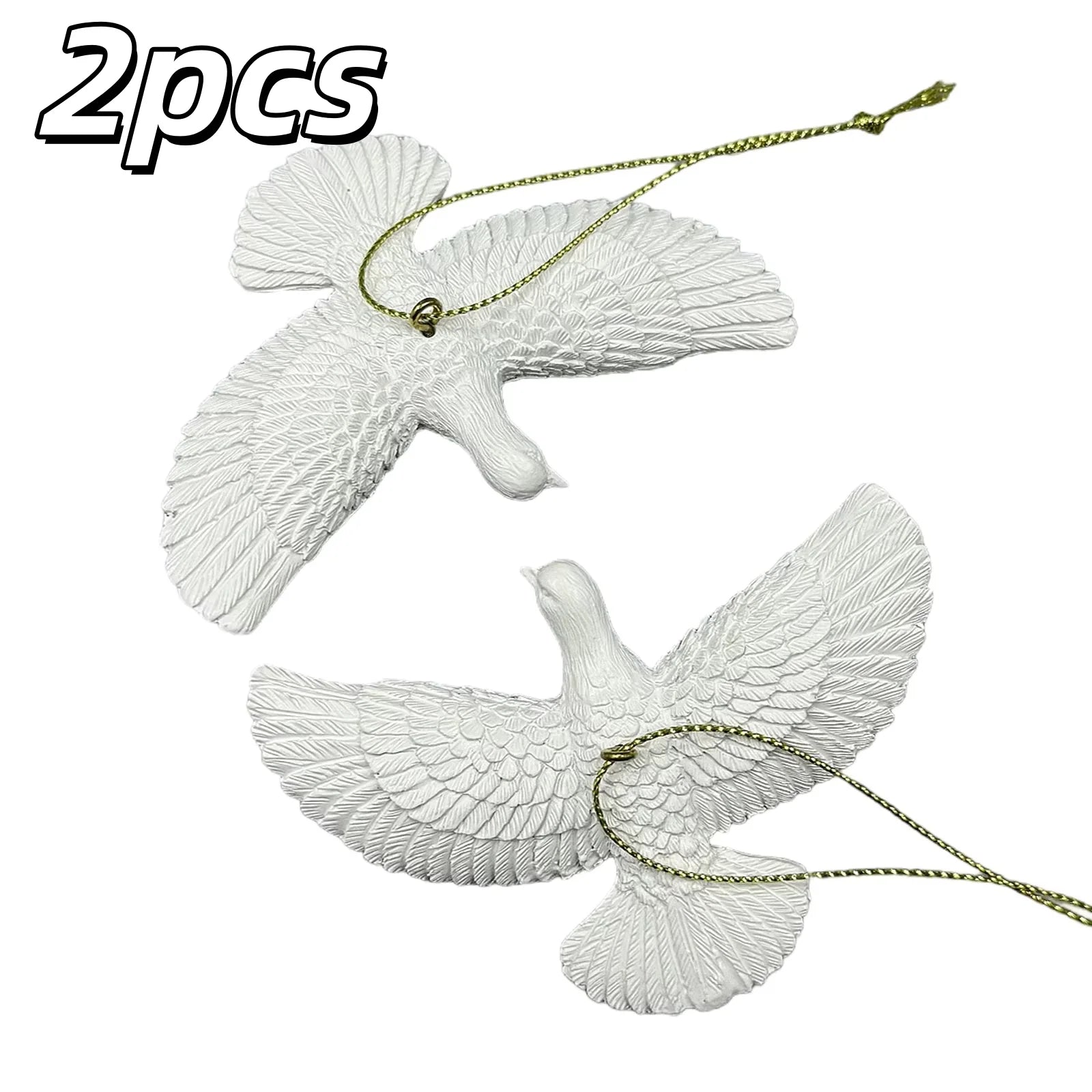 Peace Dove Christmas Ornaments Resin Hanging Tree Decor Gift Set - 14