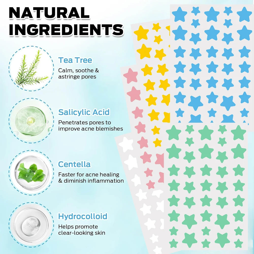 Cute Star Pimple Patches Acne Spot Treatment Healing Stickers 40 Pack