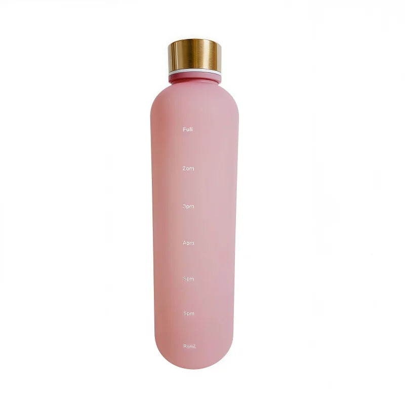 1000ml Motivational Water Bottle with Time Marker Leakproof Sport Flask - 14