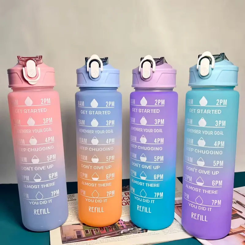 750ml Gradient Sports Water Bottle with Straw and Time Marker - 7