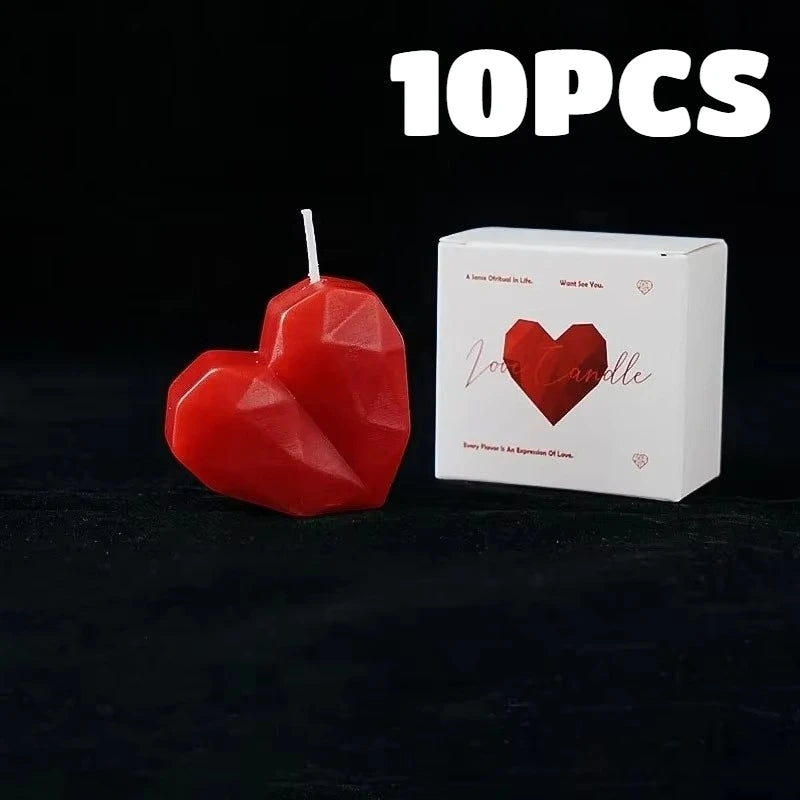 2pc Heart Shaped Scented Aromatherapy Candles Romantic Valentine Gift