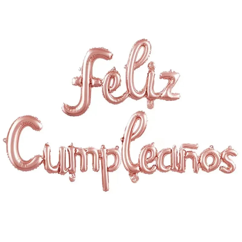 16 Inch Spanish Happy Birthday Foil Balloon Set Party Decoration - 5