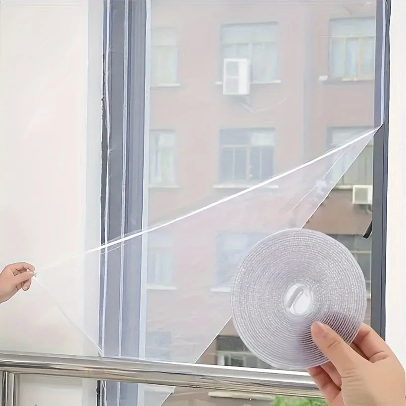Velcro Anti-Mosquito Window Screen Self-Adhesive Invisible Mesh Curtain