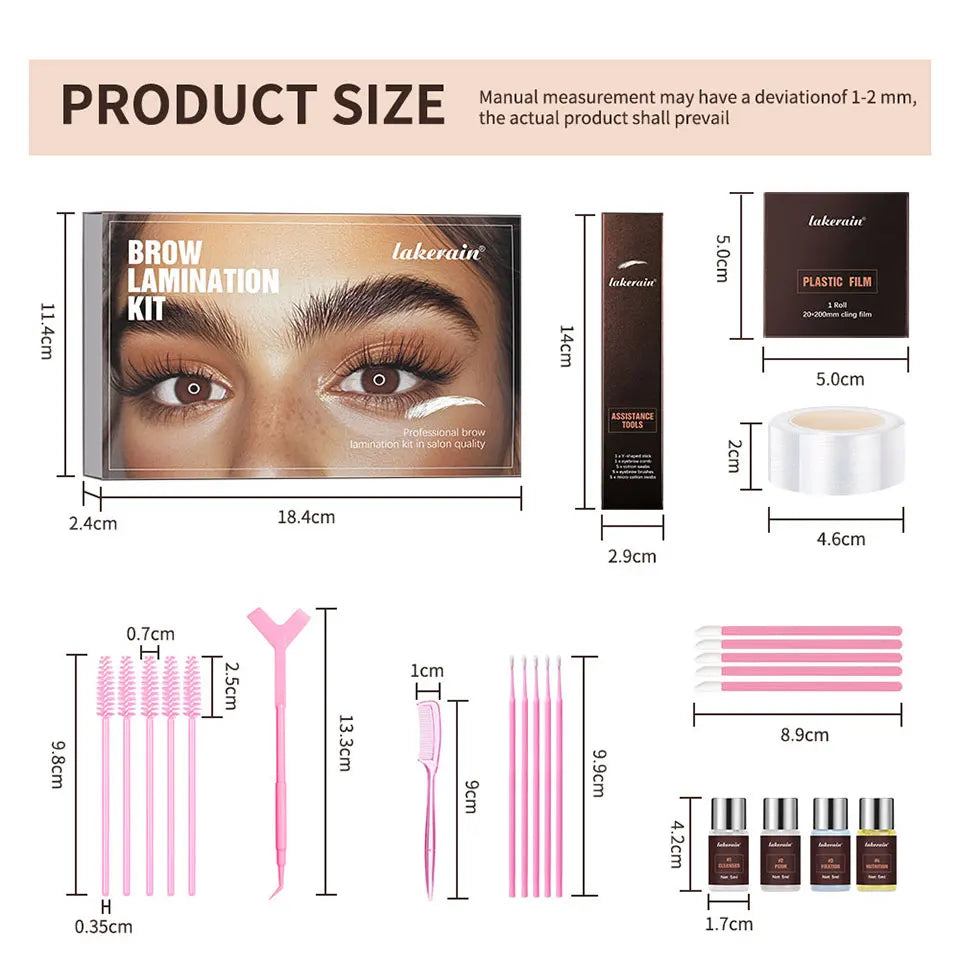 Lakerain Brow Lamination Kit Semi-Permanent Eyebrow Lift Set - 25