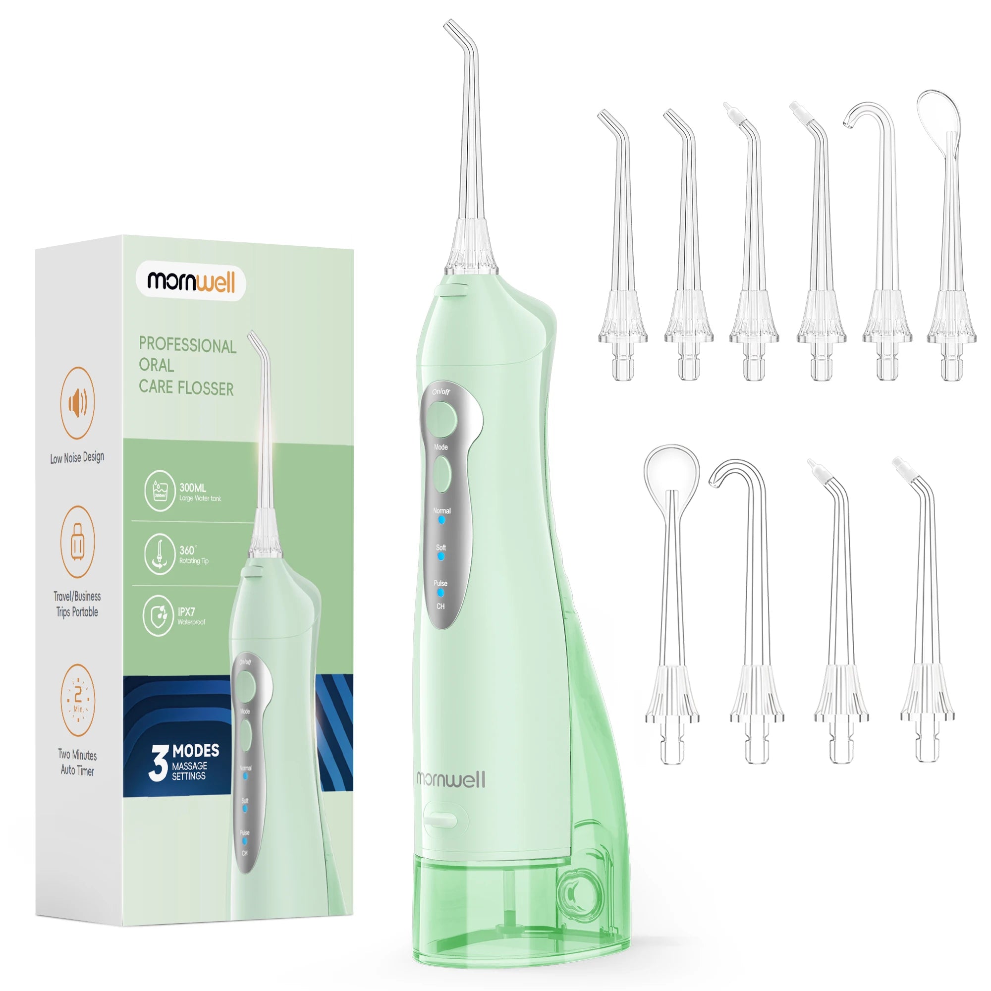 Mornwell D52 Rechargeable Portable Water Flosser Teeth Cleaner - 24