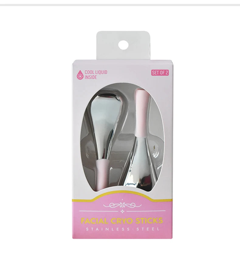 Stainless Steel Ice Globes Facial Cryo Sticks Cooling Roller