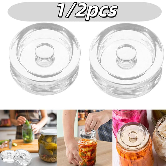 Glass Fermentation Weights for Wide Mouth Mason Jars Pickle Press