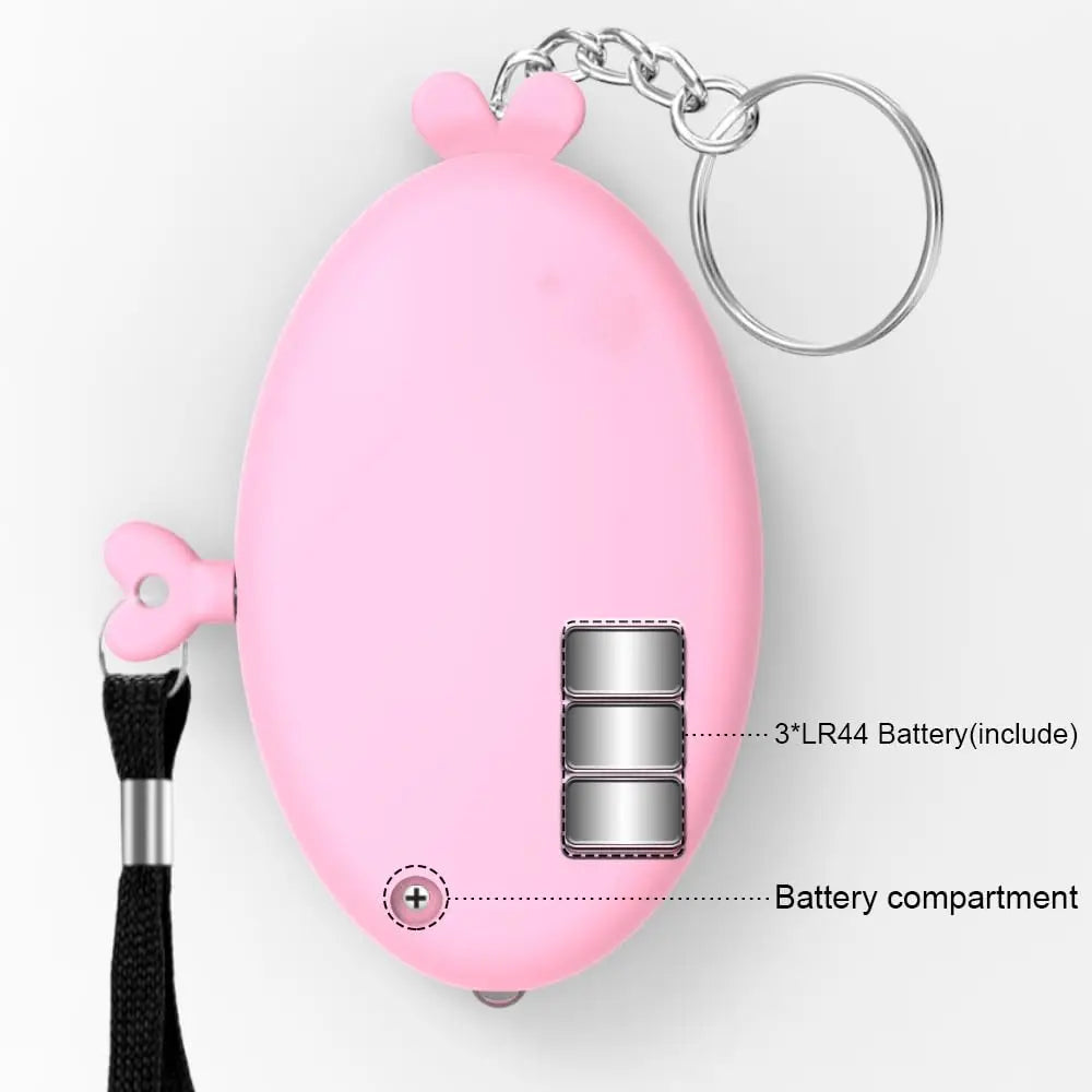Heart Shaped Personal Alarm 130dB Safety Siren Keychain Emergency Tool - 5