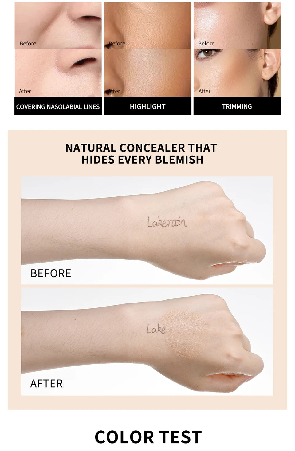 Long Lasting Full Coverage Liquid Matte Concealer Makeup - 11