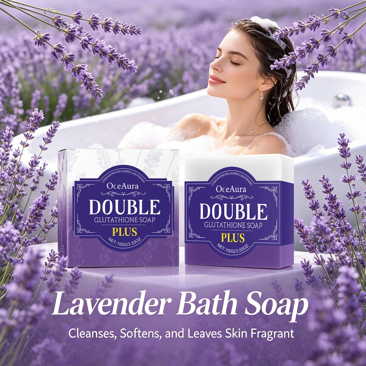 Lavender Cleansing Soap Bar Oil Control Skin Softener