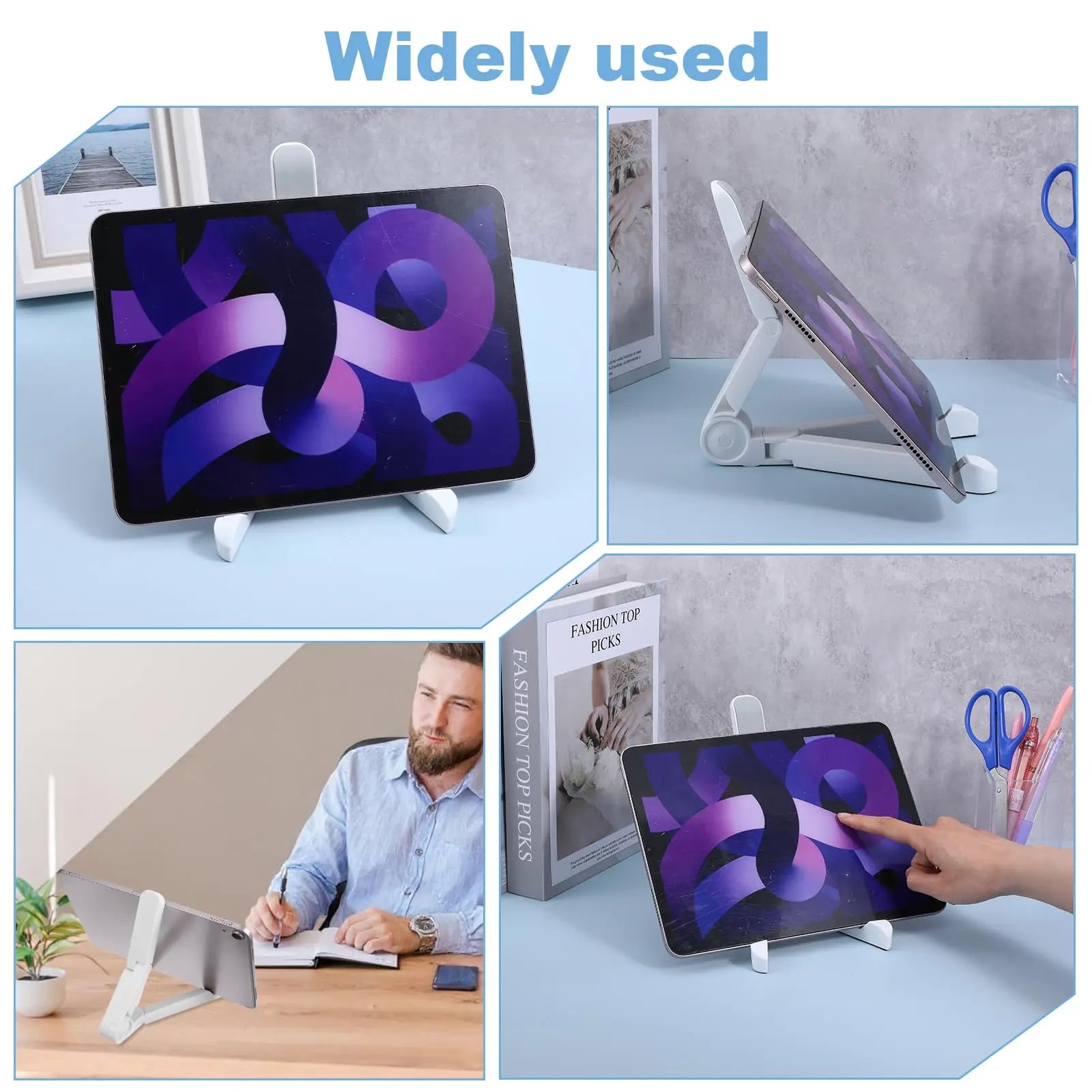Universal Folding Tablet Stand Desktop Phone Holder Adjustable Mount - 5